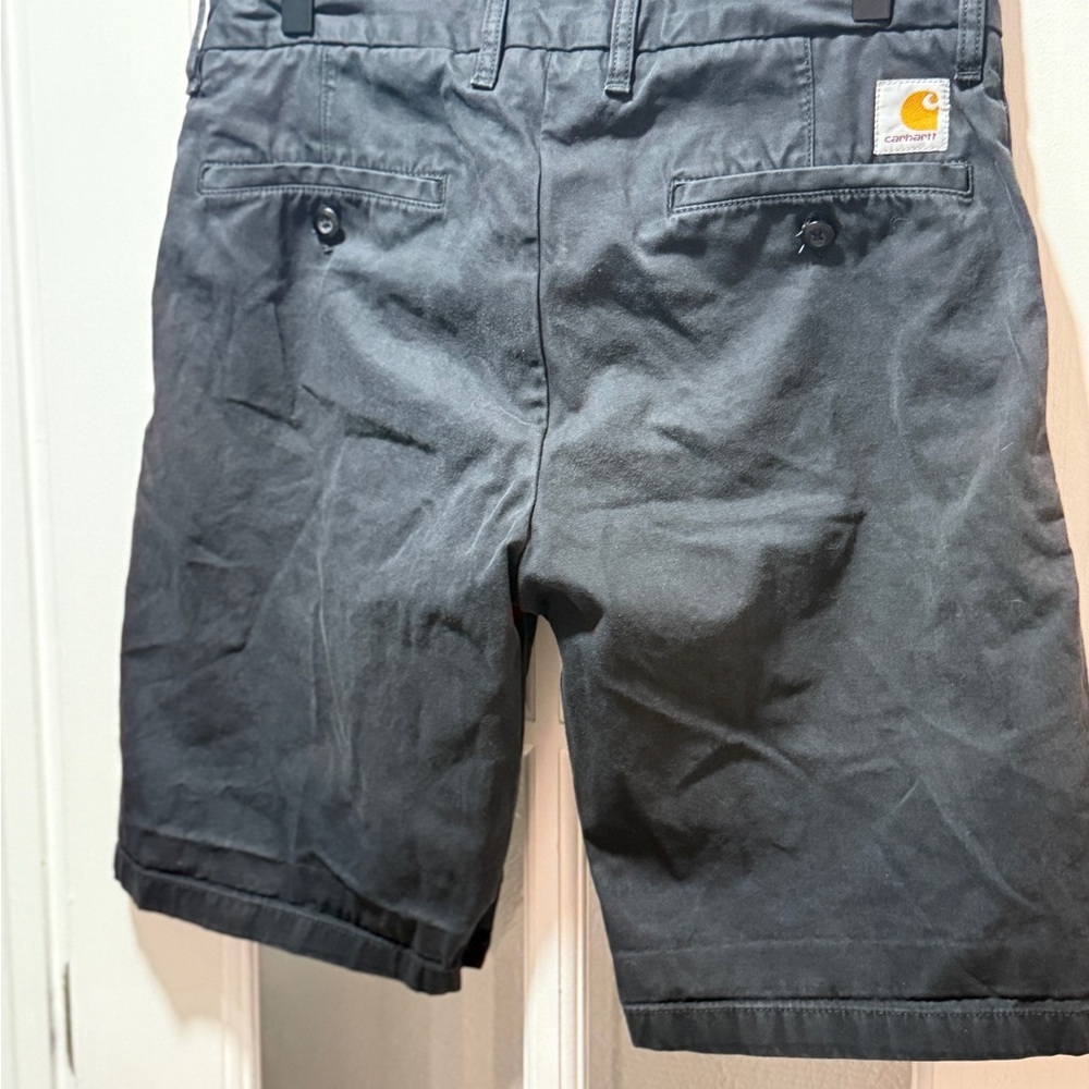 Carhartt WIP Men's Charcoal Flat Front Shorts - Picture 5 of 7